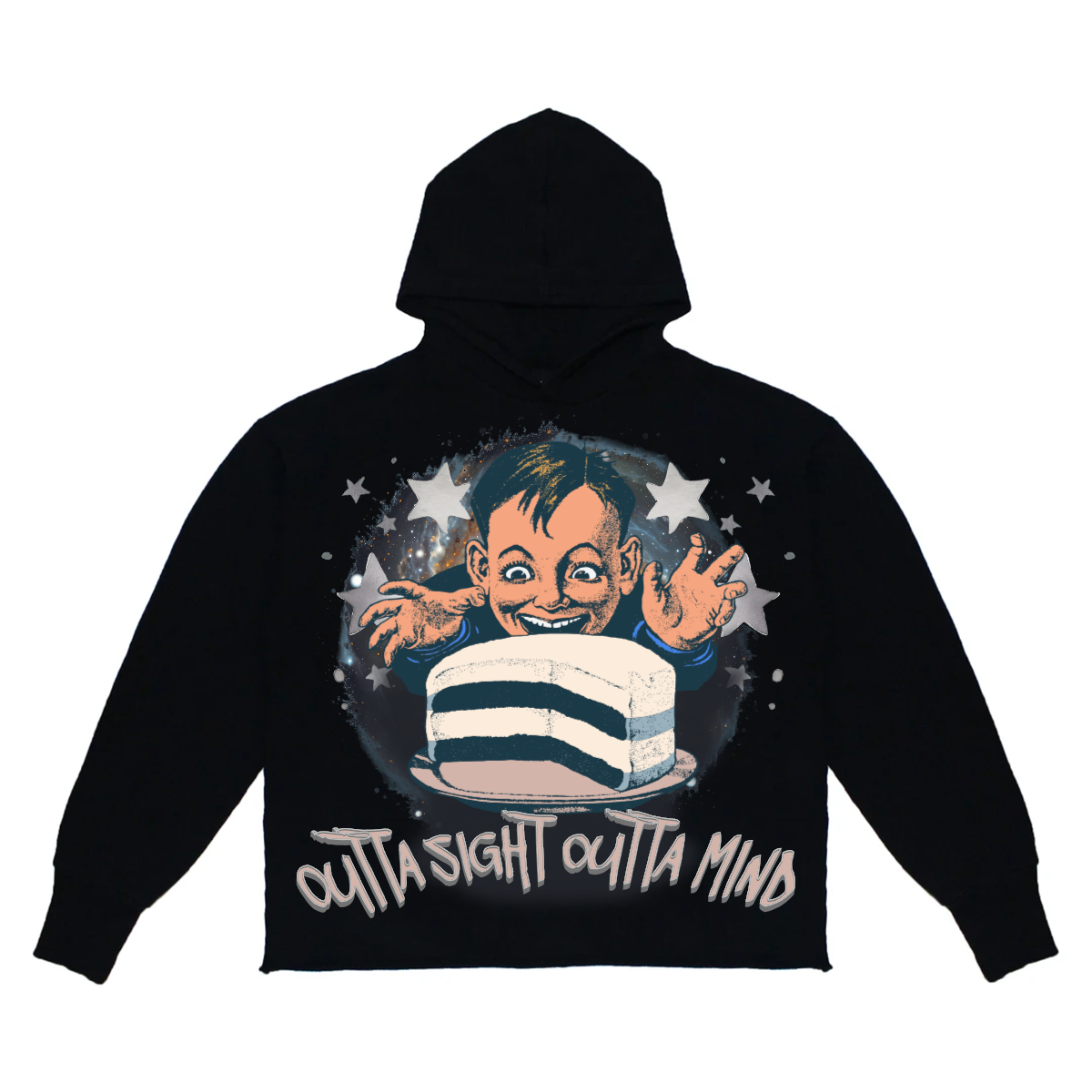 "STARRY NIGHT" Cropped Hoodie