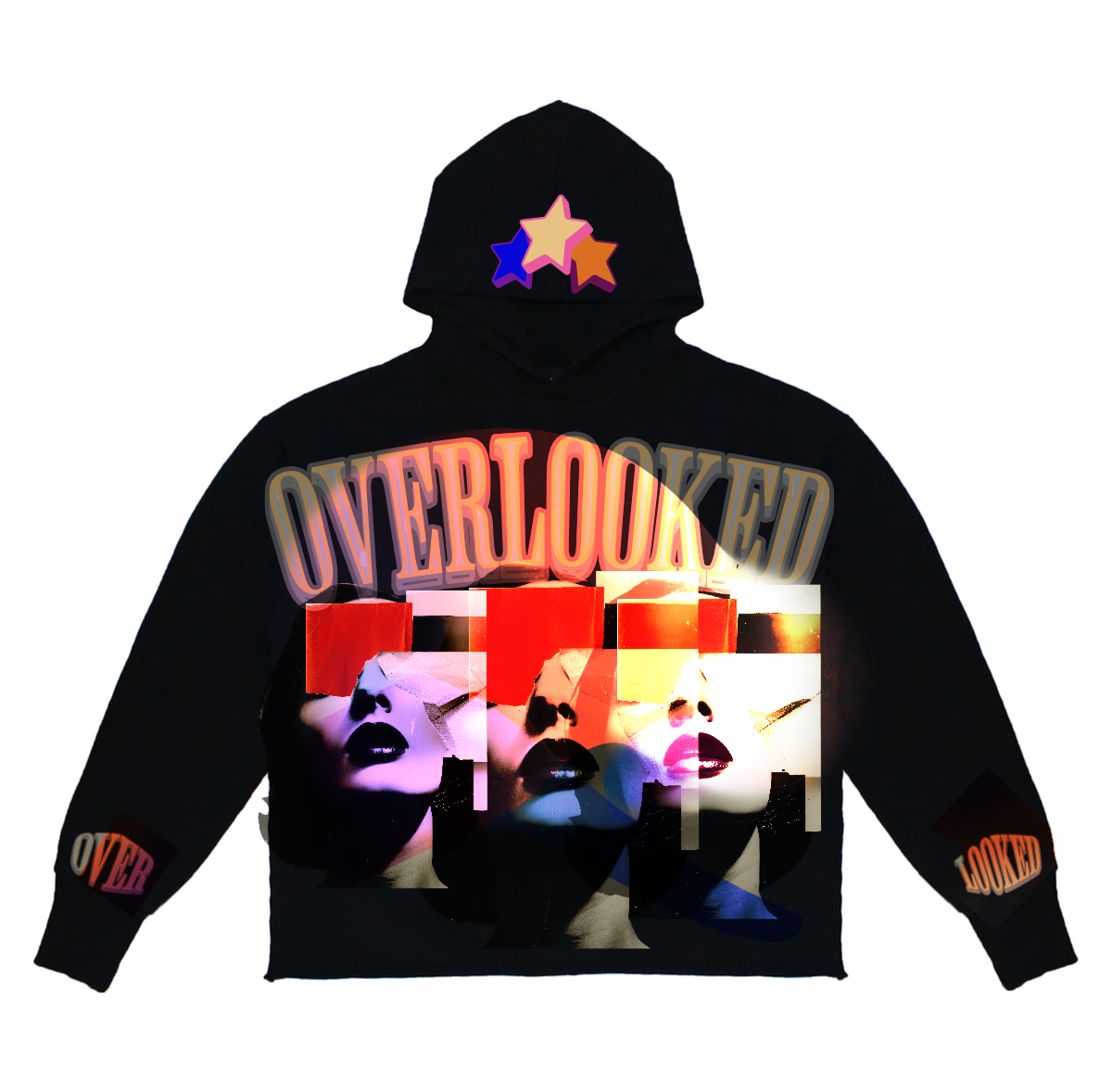 "OVERLOOKED" Cropped Hoodie